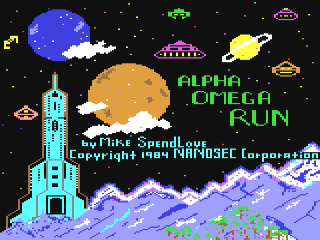 Omega title screen for Commodore 64